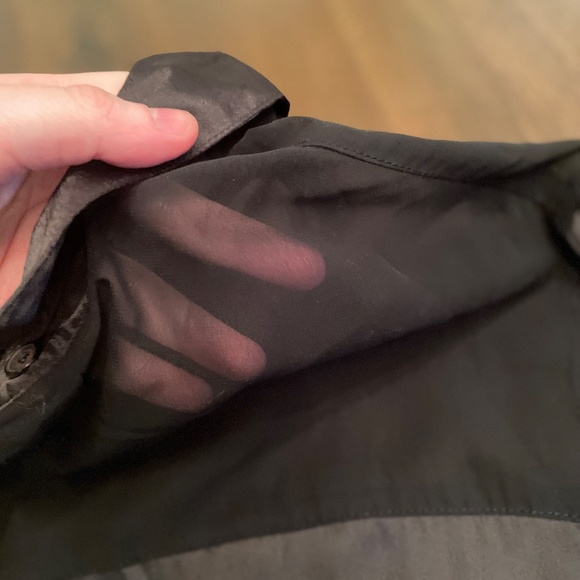 ASOS -sheer silk button up long sleeve - Picture 2 of 2